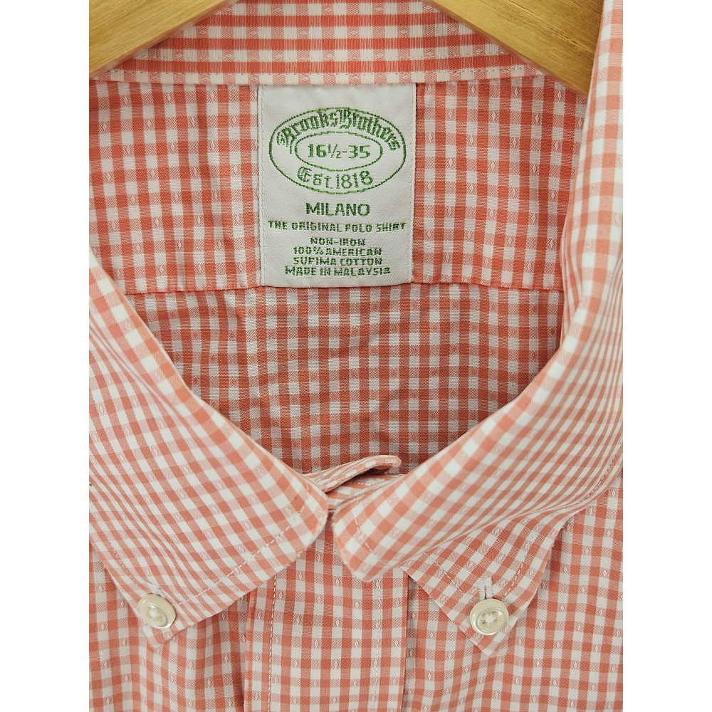 Brooks Brothers Milano Shirt Button-down 100% American Supima Cotton Size 16½-35 - Picture 2 of 10